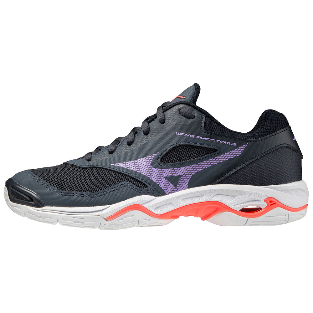 Scarpe Da Pallamano Mizuno Wave Phantom 2 Donna - Blu Marino/Corallo - 86037-WBLZ